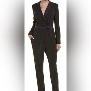 BCBG Black Pinstripe Jumpsuit